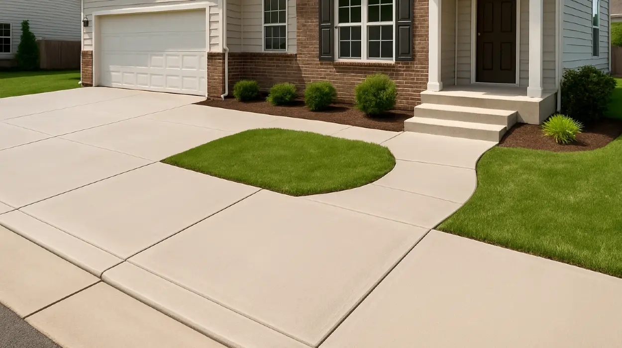 a concrete porch and sidewalk from San Antonio Concrete Contractor in San Antonio, TX - concrete driveway repair