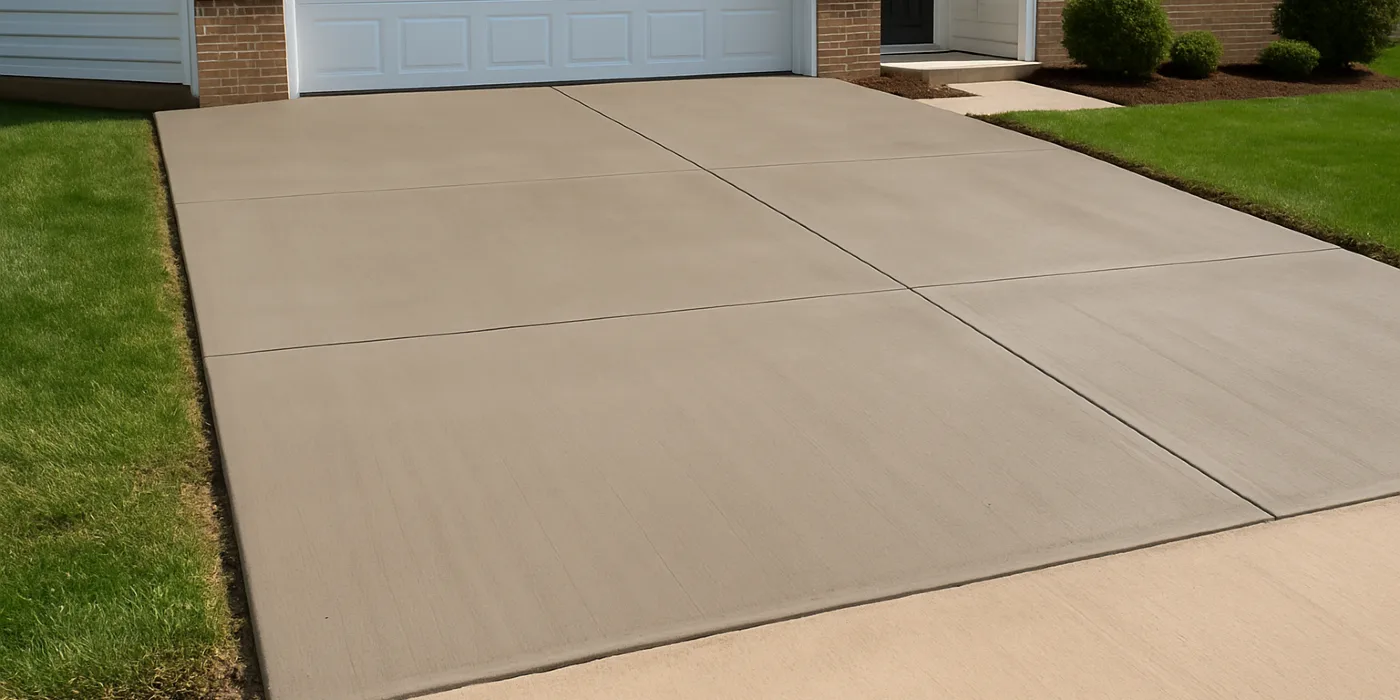 a brand new concrete driveway from San Antonio Concrete Contractor in San Antonio, TX - driveway installation near me
