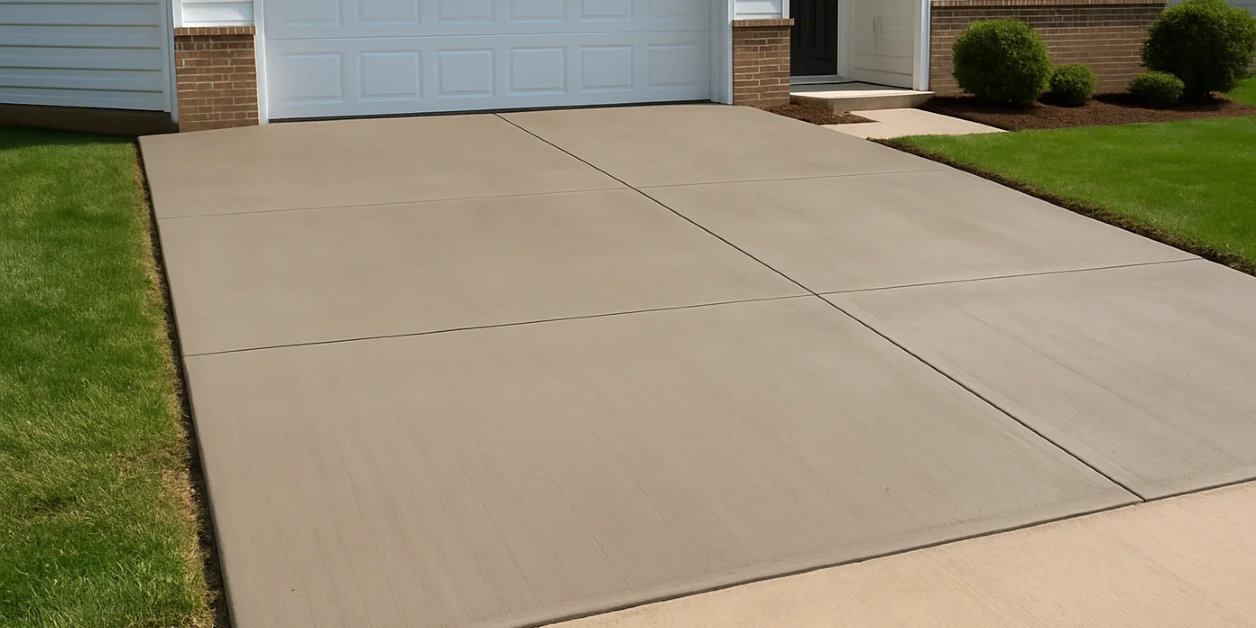 a brand new concrete driveway from San Antonio Concrete Contractor in San Antonio, TX - driveway installation near me