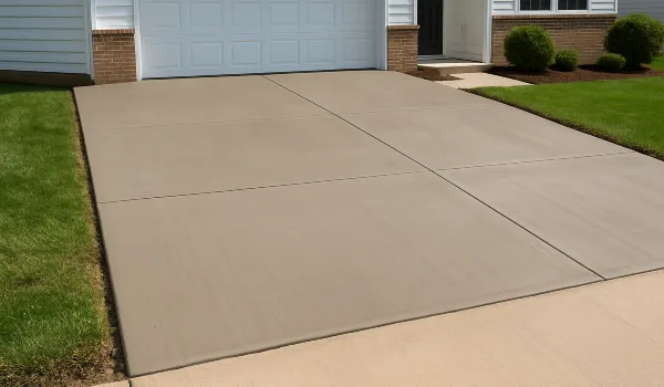 a brand new concrete driveway from San Antonio Concrete Contractor in San Antonio, TX - foundation crack repair