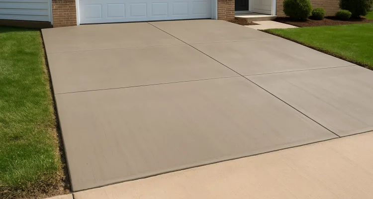 a brand new concrete driveway from San Antonio Concrete Contractor in San Antonio, TX - foundation crack repair